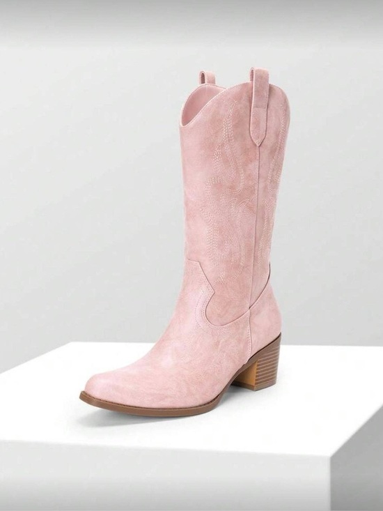 Safe Haven Shoes - Mommy & Me Pink Western Mid-Calf Boot